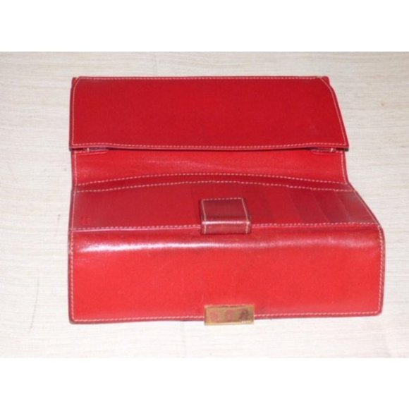 Gucci Red Leather Vintage Bi-Fold Clutch Wallet - Picture 4 of 4